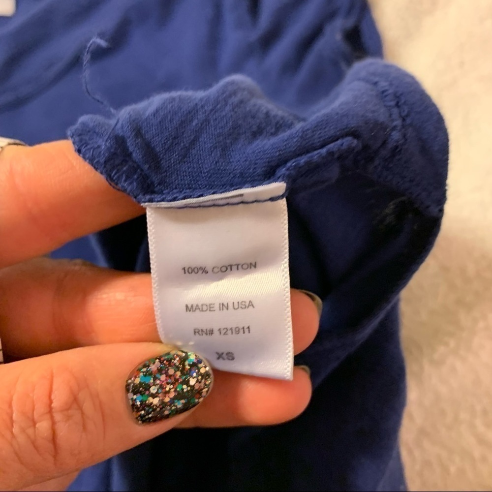 LNA Royal Blue High Low Short Sleeve Tee Shirt - Picture 7 of 8